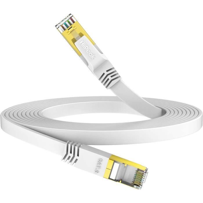 Cable Cat 8 rj45, Cable Réseau Plat en Haut Débit De 40
