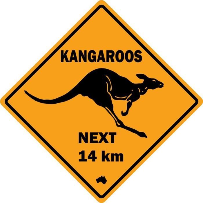 Autocollant Sticker Kangourou Panneau Australie Mackbook Cdiscount Auto
