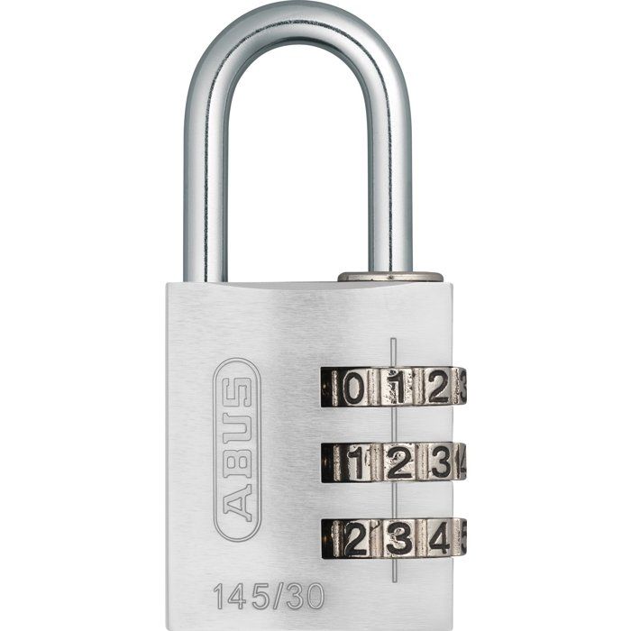 Cadenas à combinaison - ABUS - 145/30 - 3 chiffres - Aluminium titanium - Léger et résistant