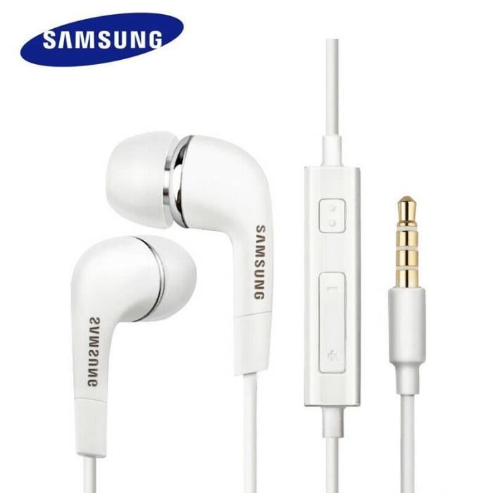 Casque découte Galaxy J5 Prime -J6 Plus -J3 S6-S4-S5 note 2-3-4 3.5mm EHS64 - Blanc