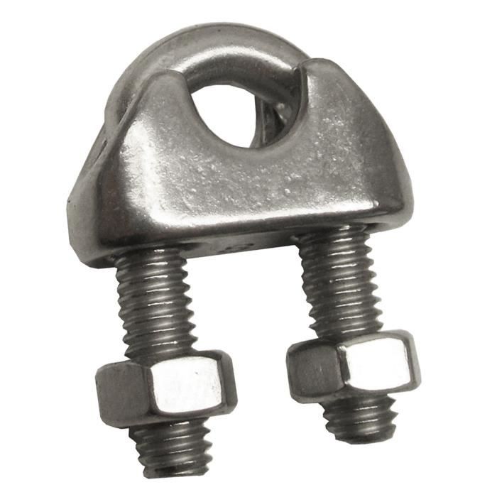 20 Pinces à Câble En Acier Inoxydable 304 M3 – Pour Câbles De 3 Mm, Avec Vis Et écrous – Fixation Solide Pour Voile, Tente, Cordage