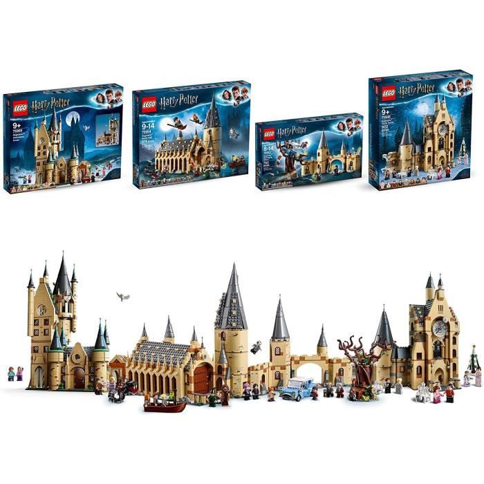 Lego Harry Potter Poudlard Pack Du Chateau De Poudlard Avec 4 Sets De Constructions Grand Hall Saule Cogneur Astronomie Et Tour Cdiscount Jeux Jouets