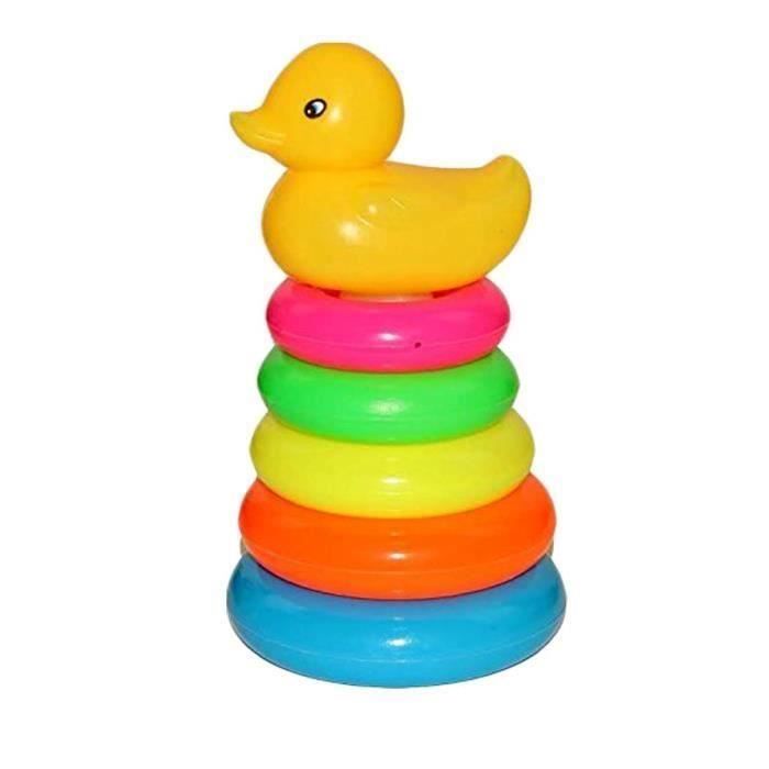 Mon Premier Jouet Empilable De Bebe Govec Les Gonneaux En Plastique De Couleur D Arc En Ciel Et Le Caneton De Jouet Taille 7 Cdiscount Jeux Jouets