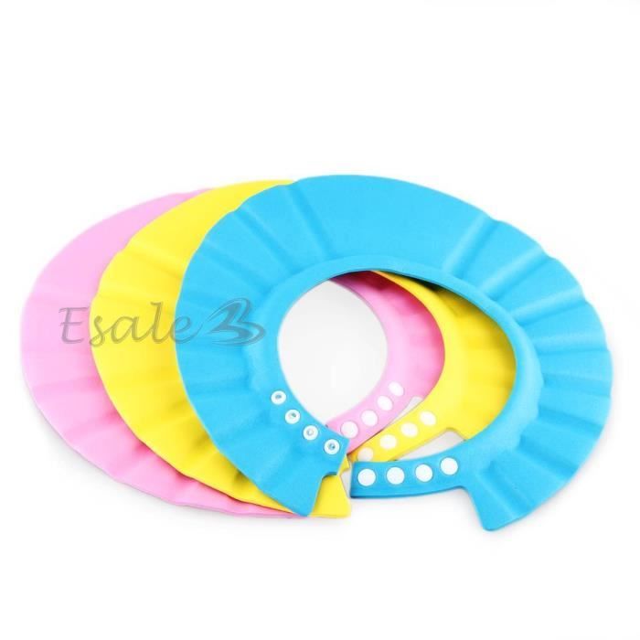 Bonnet De Douche Bébé - Protection Yeux Et Oreilles, Ajustable, TPE, Pour Lavage De Cheveux Et Bain