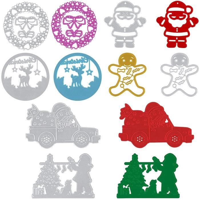 Matrices de découpe,de découpe de gaufrage de Noël Arbre de Noël découpé pour la fabrication de cartes pochoir en métal découpé pour la fabrication d/'albums de cartes de scrapbooking bricolage,2pcs