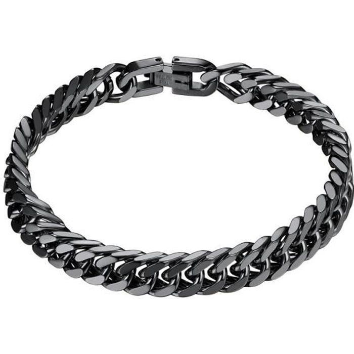 PROSTEEL Chaîne Bracelet Homme Gourmette Acier Noir Maille Gourmette Doublé  Bijoux pour Garçon Cadeau Parfait Anniversaire Fête N - Achat / Vente  bracelet - gourmette PROSTEEL Chaîne Bracelet 65295 Acier - Cd