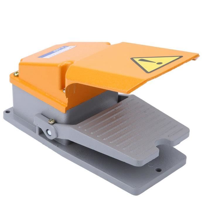 Interrupteur à Pédale TFS-402 Aluminium Antidérapant AC 250V 15A Momentané 1NO 1NC