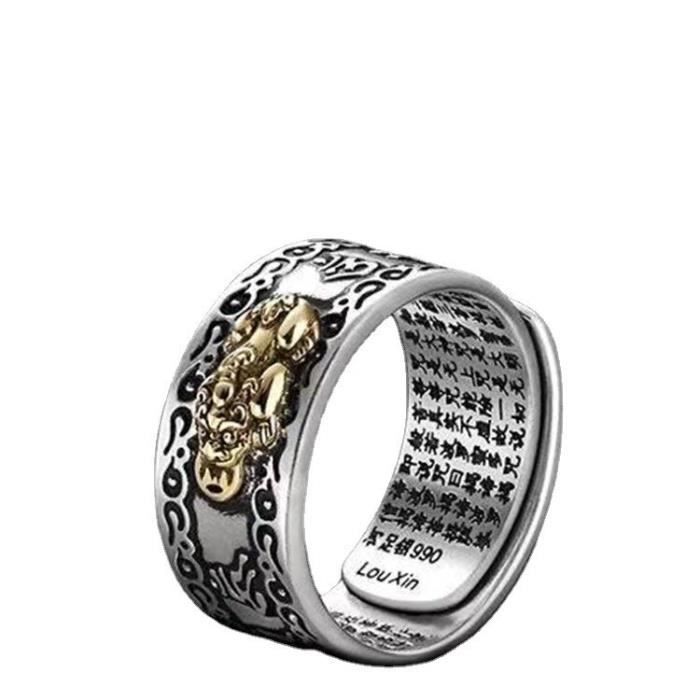 Bague Pixiu Feng Shui amulette porte bonheur anneau ouvert ajustable