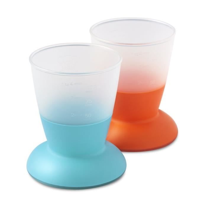Babybjorn Verre Pour Bebe Orange Turquoise Lot De 2 Achat Vente Tasse D Apprentissage Cdiscount