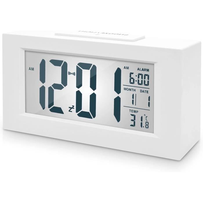 Réveil De Chevet Rétro À Double Clochettes Sans Tic-Tac 8,4 Cm - Mini Horloge Convexe Ronde Avec