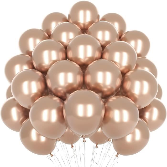Lot De 50 Ballons Métalliques 12 Pouces (30cm) - Pour Anniversaire, Mariage, Fête, Décoration Multicolore