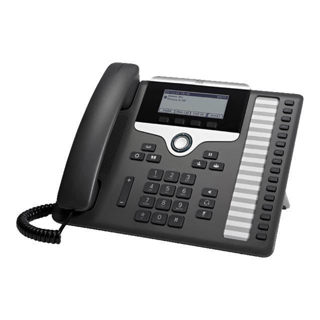 Téléphone VoIP Cisco IP Phone 7861 - SIP, SRTP - 16 lignes - Noir