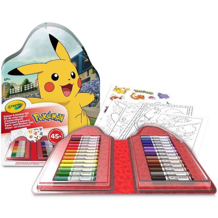 Coffret coloriage - CRAYOLA - Kit créatif - Pokémon - 45 pièces - Dès 5 ans