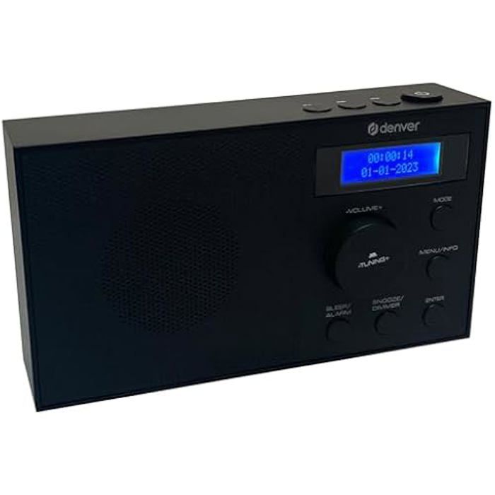 Tuner radio DAB - DENVER - DAB-51B - USB Type C - Audio 35 mm - Noir