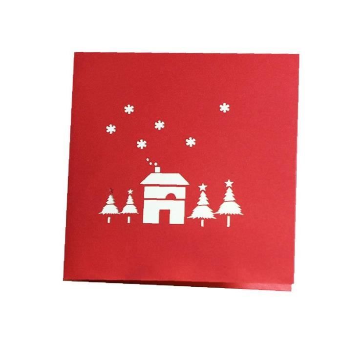 Carte de Noël Pop Up Cartes de voeux de Noël 3D Cartes de vacances