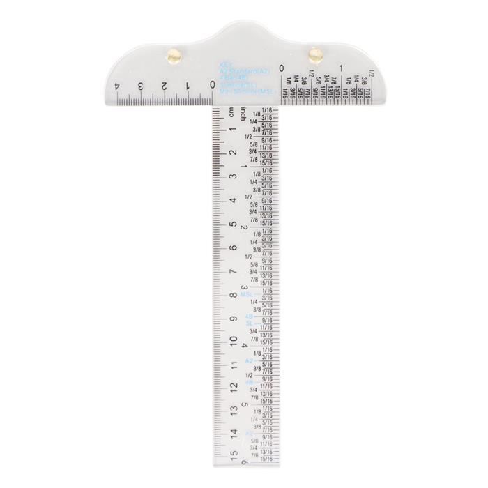 Règle T En Plastique Transparent 45 Cm – Outil Précis Pour Dessin Technique, Étudiants & Architectes