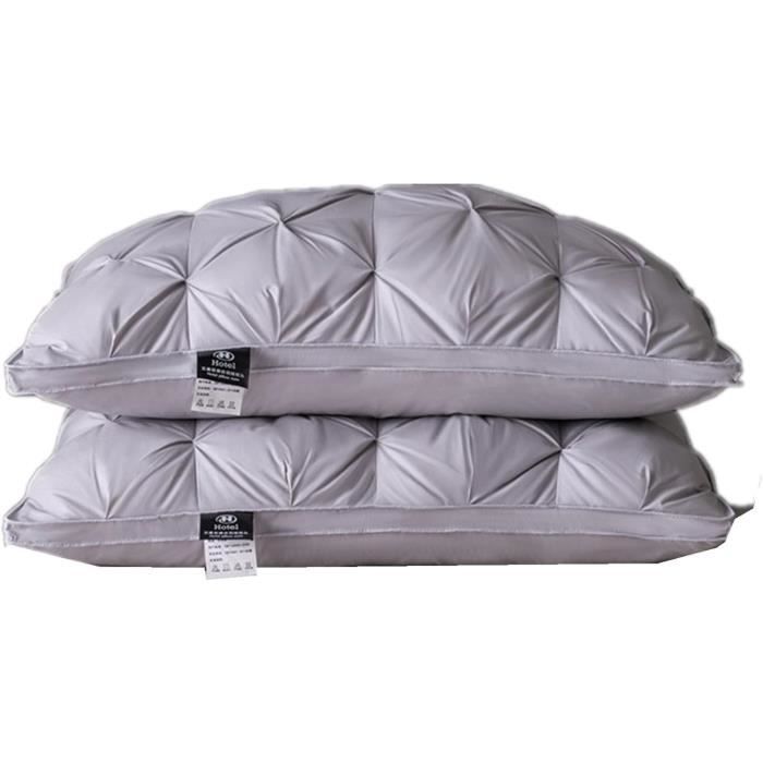 2 Oreillers 50x70cm COZSINOOR - Hypoallergénique Antiacariens - Qualité Hôtelier - Pour Toutes Positions