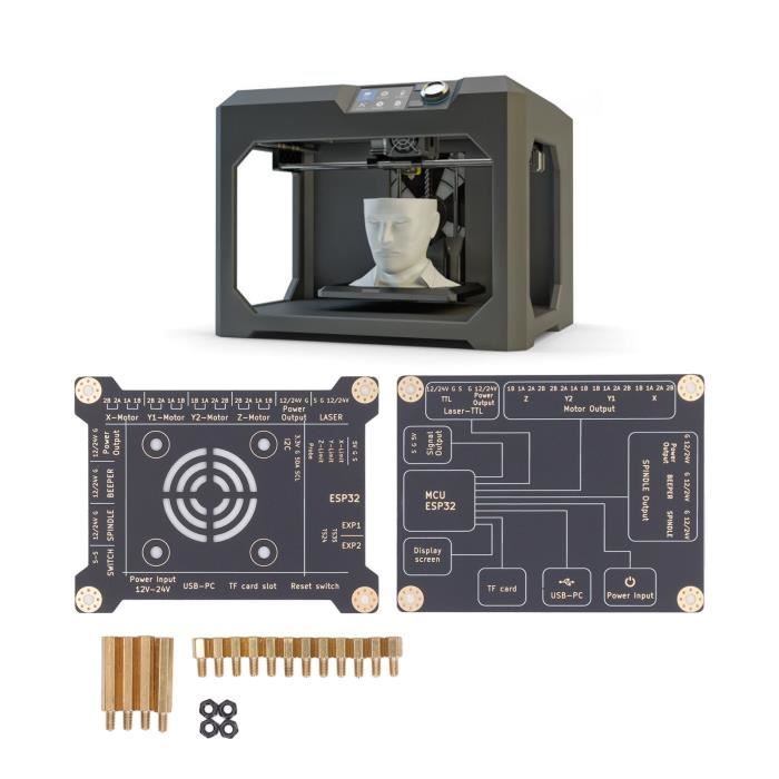 Carte Mère MKS DLC32 V2.1 Pour Machine De Gravure Laser – Contrôleur 32 Bits Avec WIFI Et écran Tactile 2,4 Pouces