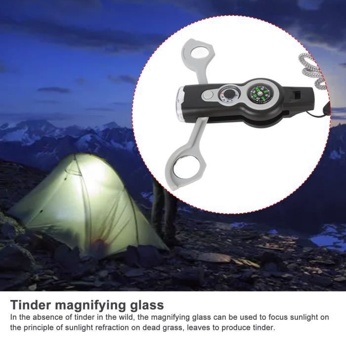 Sifflet De Survie Sécurité TC4 En Titane, Outil EDC Extérieur, Avec Chaîne