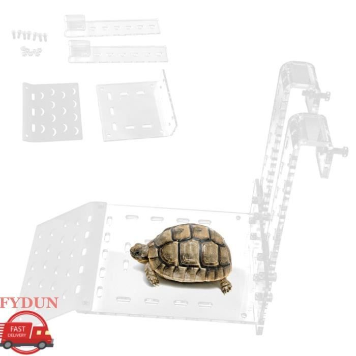 Comparer les prix de FYDUN Plateforme de Baskin pour Tortue en Acrylique Transparent - Terrasse pour repos - Aquarium