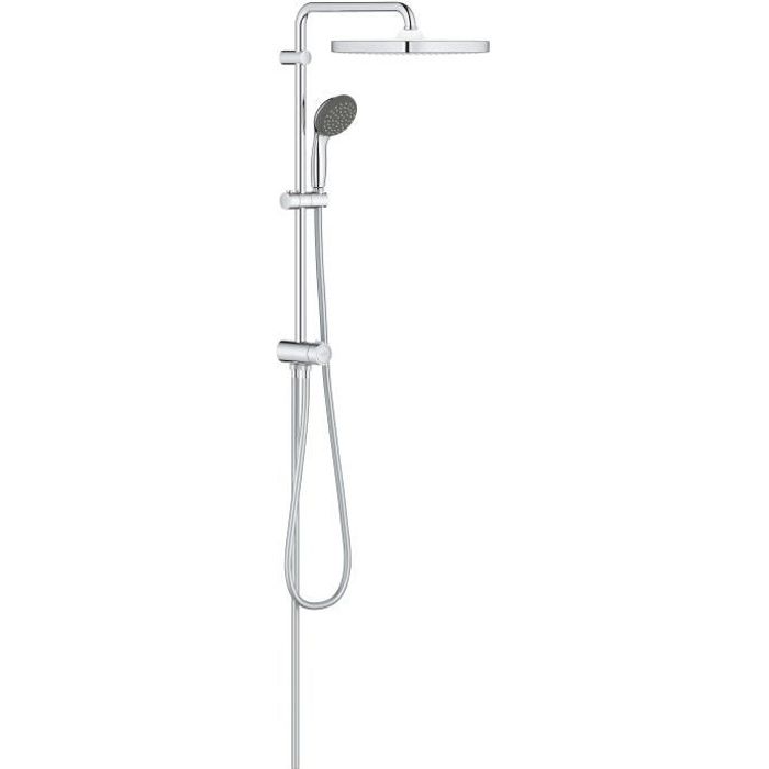 GROHE Colonne de douche avec mitigeur thermostatique Vitalio Start 250, 50%  d'économie d'eau et d'énergie, tête de douche 250mm, barre orientable