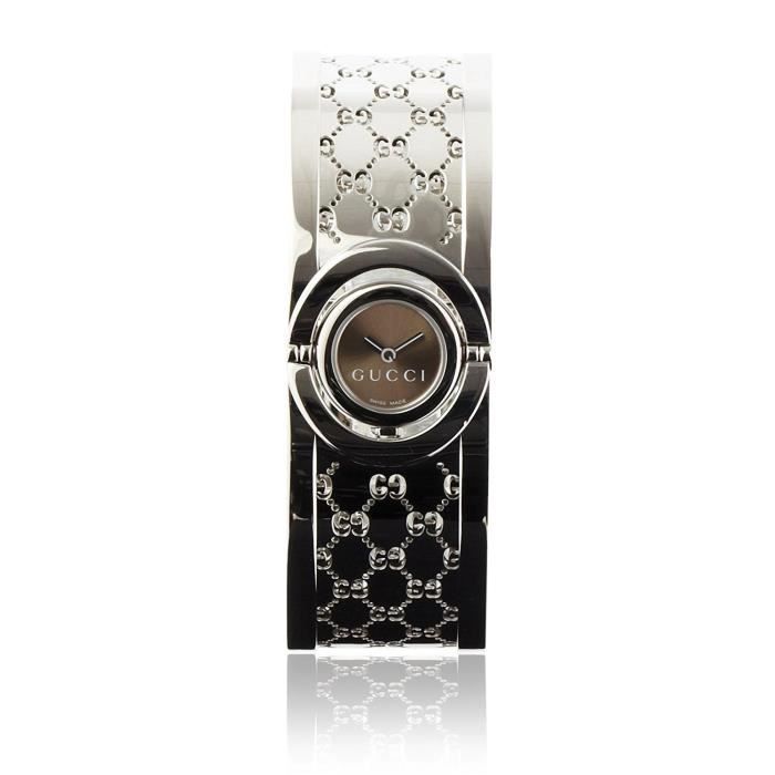 GUCCI FEMME 16MM BRACELET BOITIER ACIER INOXYDABLE QUARTZ MONTRE YA112501 Achat vente montre Femme Adulte Cuir Cdiscount
