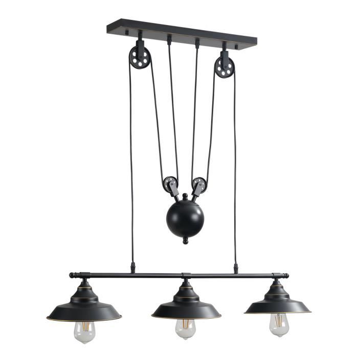 Grande Lampe Suspension Industrielle – Métal, Style Urbain Vintage, 10 Kg, Design Robuste