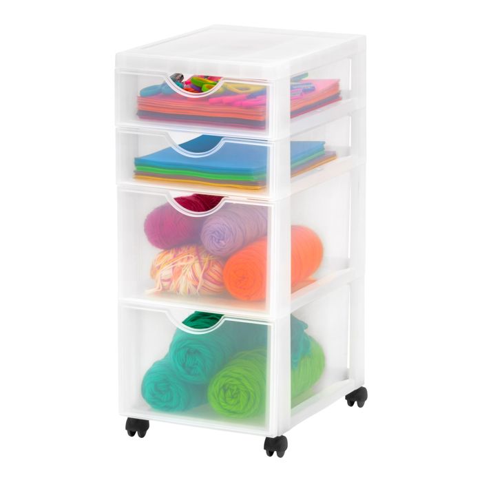Iris Ohyama Tour de rangement Organisateur plastique 4 tiroirs mix Blanc DDDC-322 Iris Ohyama Tour de rangement Organisateur plastique 4 tiroirs mix Blanc DDDC-322