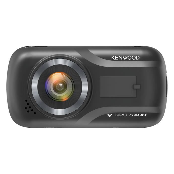 Kenwood DRV-A301W - Caméra embarquée Full HD (1920 x 1080p à 30fps), Wi-Fi, accéléromètre G-Sensor 3 axes et GPS intégré (