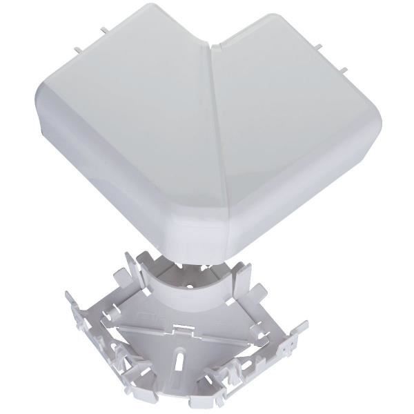 Angle Plat Pour Mini-Canalines 40x25 Mm - Accessoire Blanc En PVC Haute Résistance, Pour Câbles Électriques