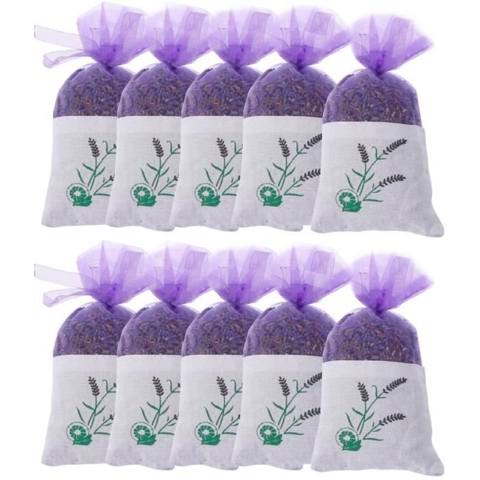 20 Sachets De Lavande Séchée Naturelle - Protection Anti-mites Pour Armoires Et Tiroirs, Parfum Apaisant Pour Maison Et Voiture, Aide Au Sommeil