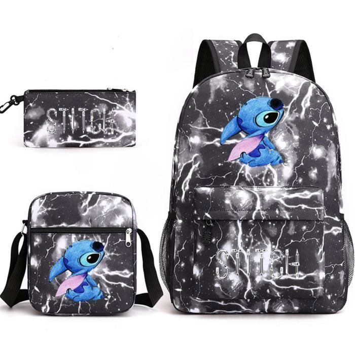 3 pièces Sac a dos ecole Cartable college Sac dos Cartable ecole scolaire fille garcon XD141Gris