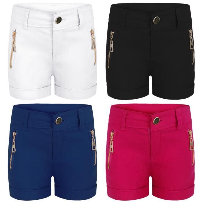 Short De Sport Fille H&M – Noir, Coton Mélangé, Taille 24 Pouces (7 Pouces D’entrejambe)