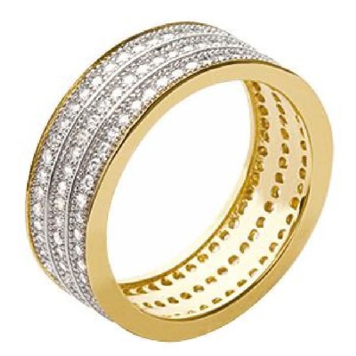 Bague alliance anneau plaqué or solitaire zircon transparent bijoux joaillerie Bague alliance anneau plaqué or solitaire zircon transparent bijoux joaillerie