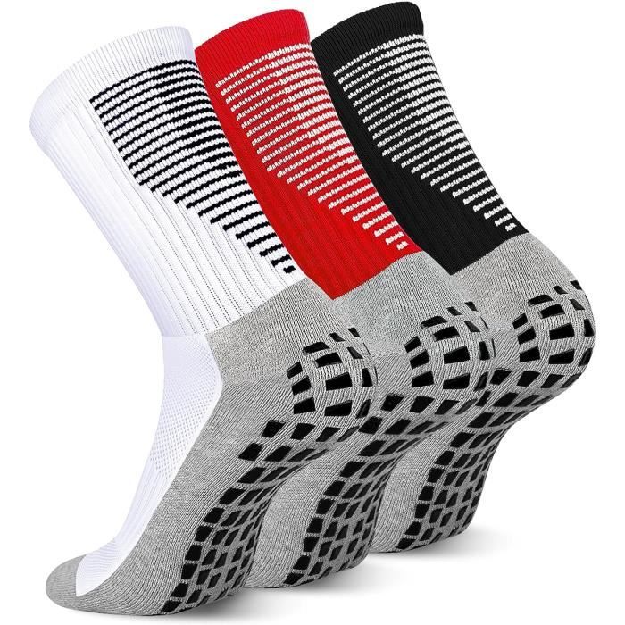 Chaussette Antidérapante Foot - 3 Paires Chaussette Foot Anti Derapant et Respirant Coton Chaussettes Sports Homme Femme