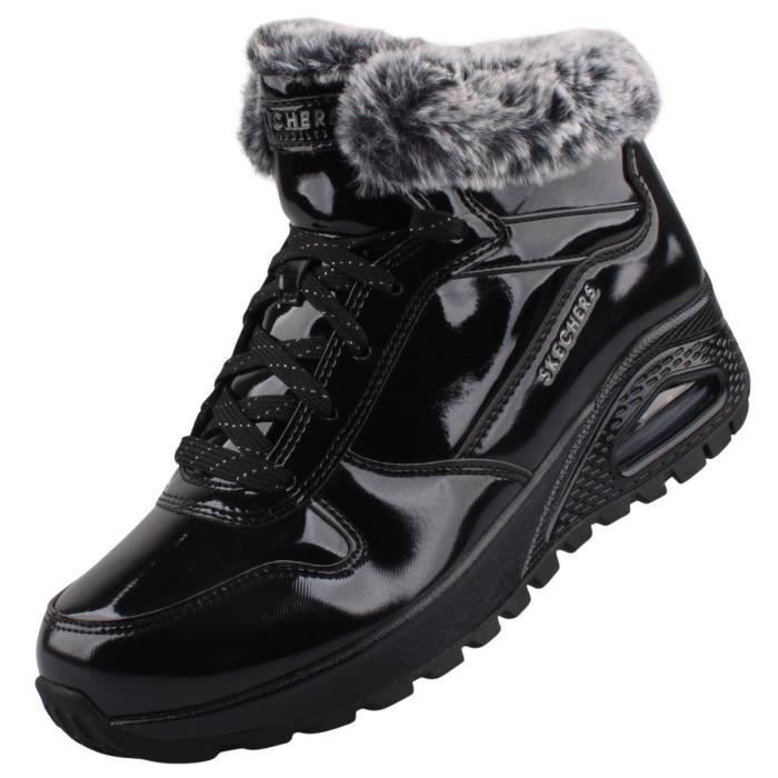 Skechers Baskets Skechers Femme Noir - SKECHERS - 168126-BBK - Lacets - Compensé - Synthétique