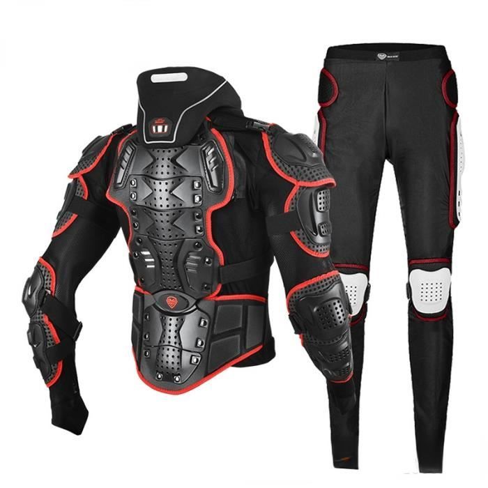 Armure de protection moto vêtements moto équitation genouillères,  coudières, protège-poitrines, cross-country rider rouge