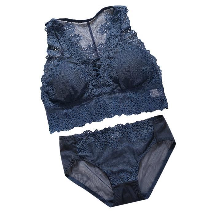 Ensemble Soutien-Gorge et Slip en Dentelle pour Femme