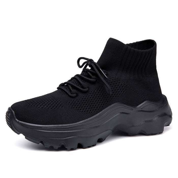 INSFITY Baskets Femme Maillage Aération Anti-dérapant - INSFITY - Noir - Plat - Femme - Lacets