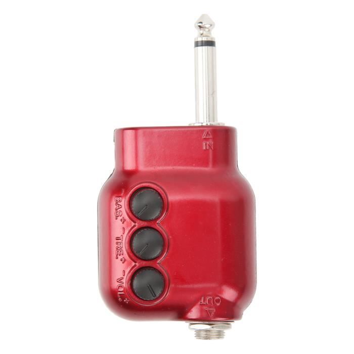 Mini Préamplificateur Pour Guitare Acoustique - Prise 6,35 Mm, Contrôle Volume Et égaliseur 2 Bandes, Alimentation CR2032 - 3