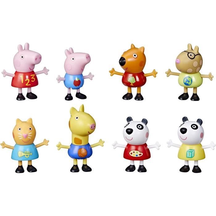 peppa pig - pack de 8 figurines peppa pig multicolore