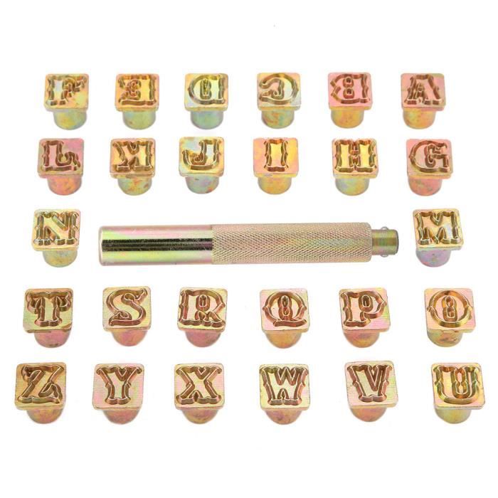 Kit Estampage Métal 63 Pièces - Lettres, Chiffres 3mm - Pour Bijoux
