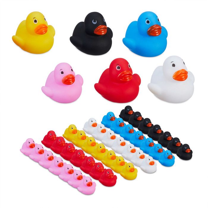Mikulala Lot De 12 Canards De Bain En Caoutchouc – Jouets De Baignoire Colorés Pour Enfants – Cadeau Anniversaire Ou Fête – Dès 1 An