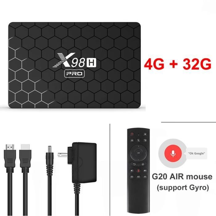 Android TV Box 90 H96 Max 4GB RAM 32GB ROM Avec RK3318 Quad-Core 64bit