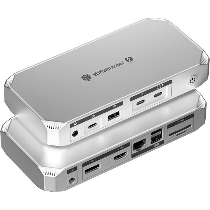 Thunderbolt 4 Dock,12 En 1 40Gbps Daisy Chain Usb C Station D'Accueil