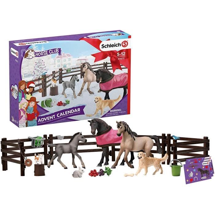 SCHLEICH Calendrier de l'avent Horse Club 2019 - Pour enfant - Cdiscount  Jeux - Jouets