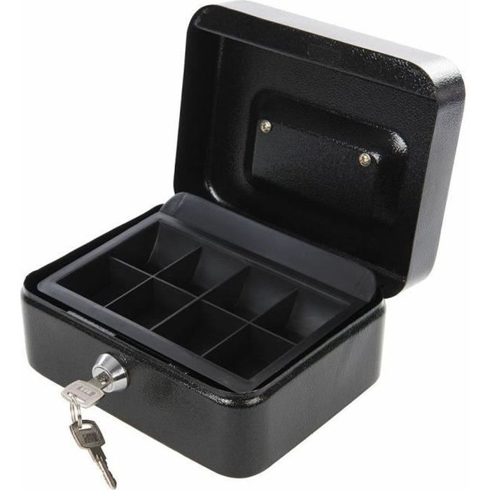 Petite caisse métallique à serrure 165 x 128 x 80 mm