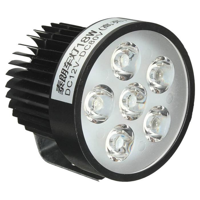 2x Projecteurs LED Moto Double Couleur Blanc/jaune – Phare Antibrouillard Universel