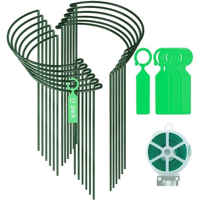 Tuteurs Pour Plantes GZqiancang - 40 Pièces Demi-ronds Support Pour Tomates, Orchidées, Roses