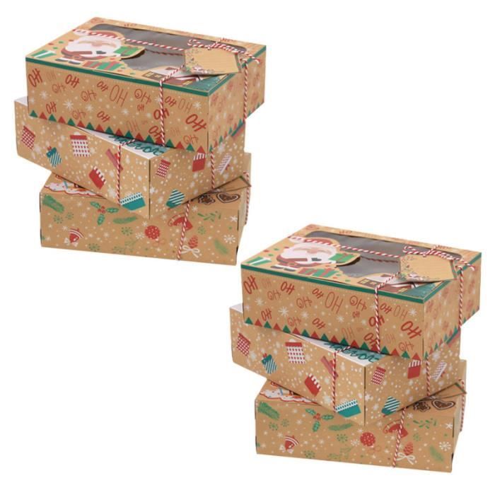 Boite cadeau 8x Cadeau Boîte Carton Boîte de rangement Noël Emballage